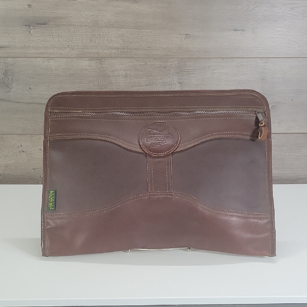 Vintage Duluth Pack Document Brown Leather Pheasants Forever Business Portfolio